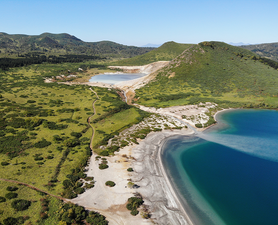 Caldera of Golovnin volcano